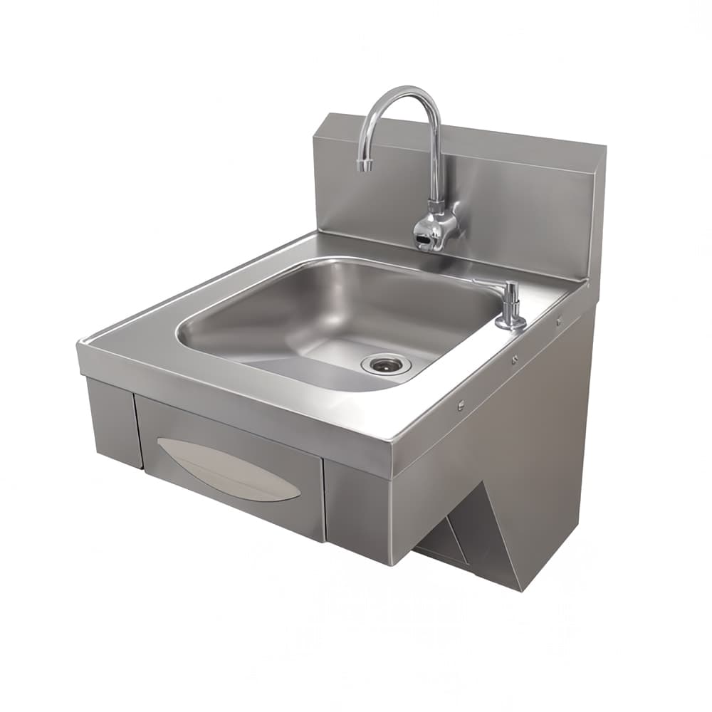 Advance Tabco 7-PS-41 Wall Mount Commercial Touchless Hand Sink w/ 14"L x 16"W x 5"D Bowl, ADA Compliant