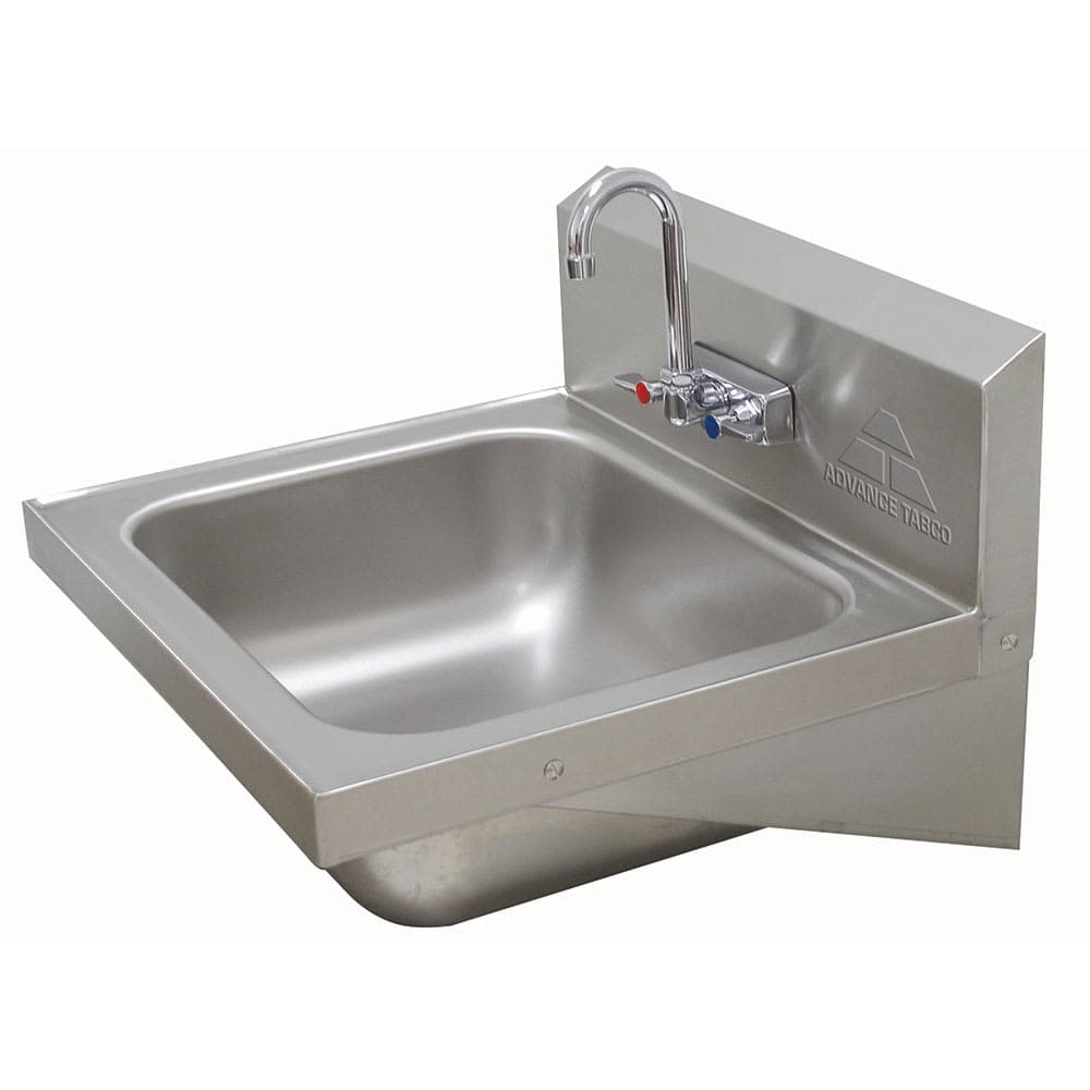 Advance Tabco 7-PS-45 Wall Mount Commercial Hand Sink w/ 20"L x 16"W x 8"D Bowl, Gooseneck Faucet