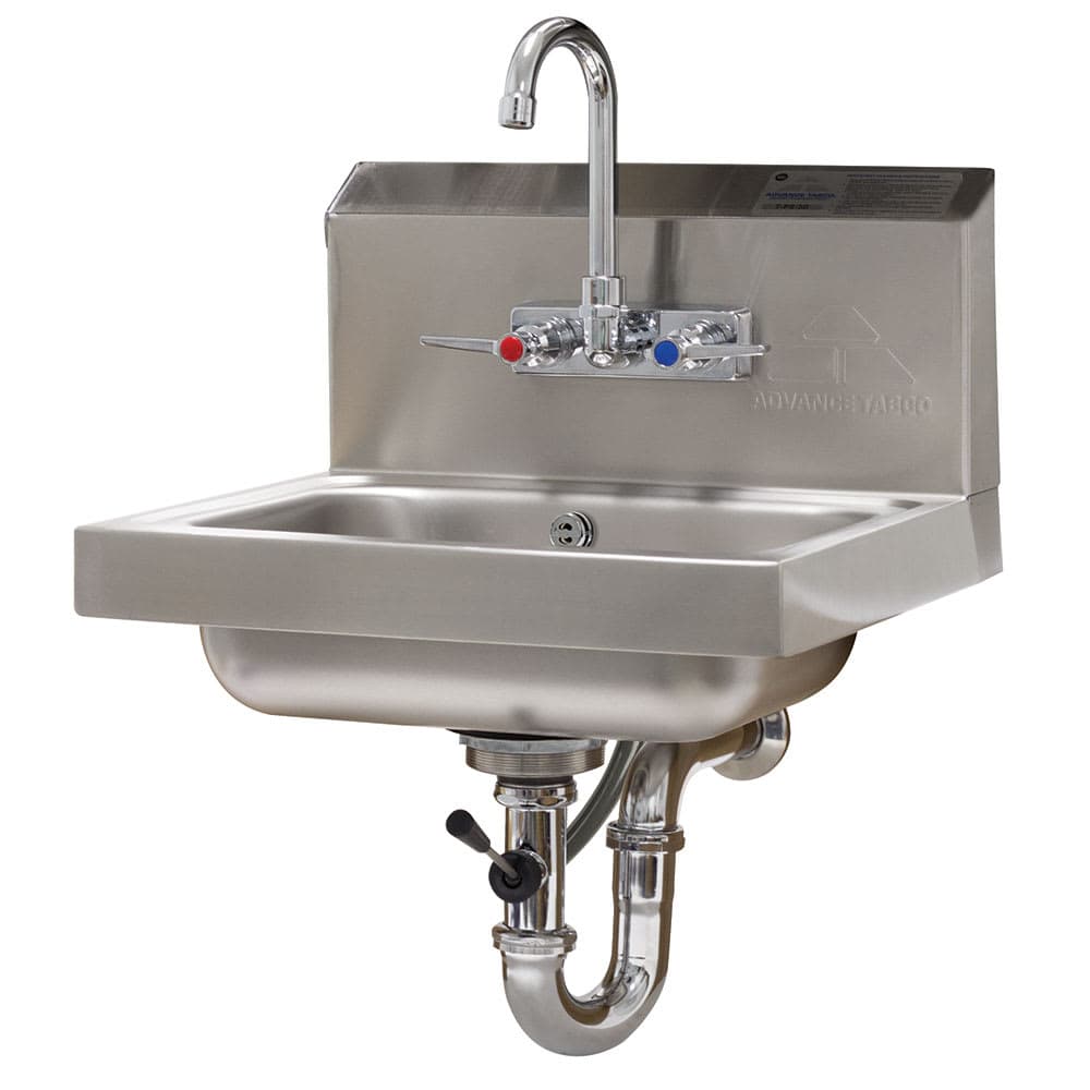 Advance Tabco 7-PS-50 Wall Mount Commercial Hand Sink w/ 14"L x 10"W x 5"D Bowl, Standard Faucet