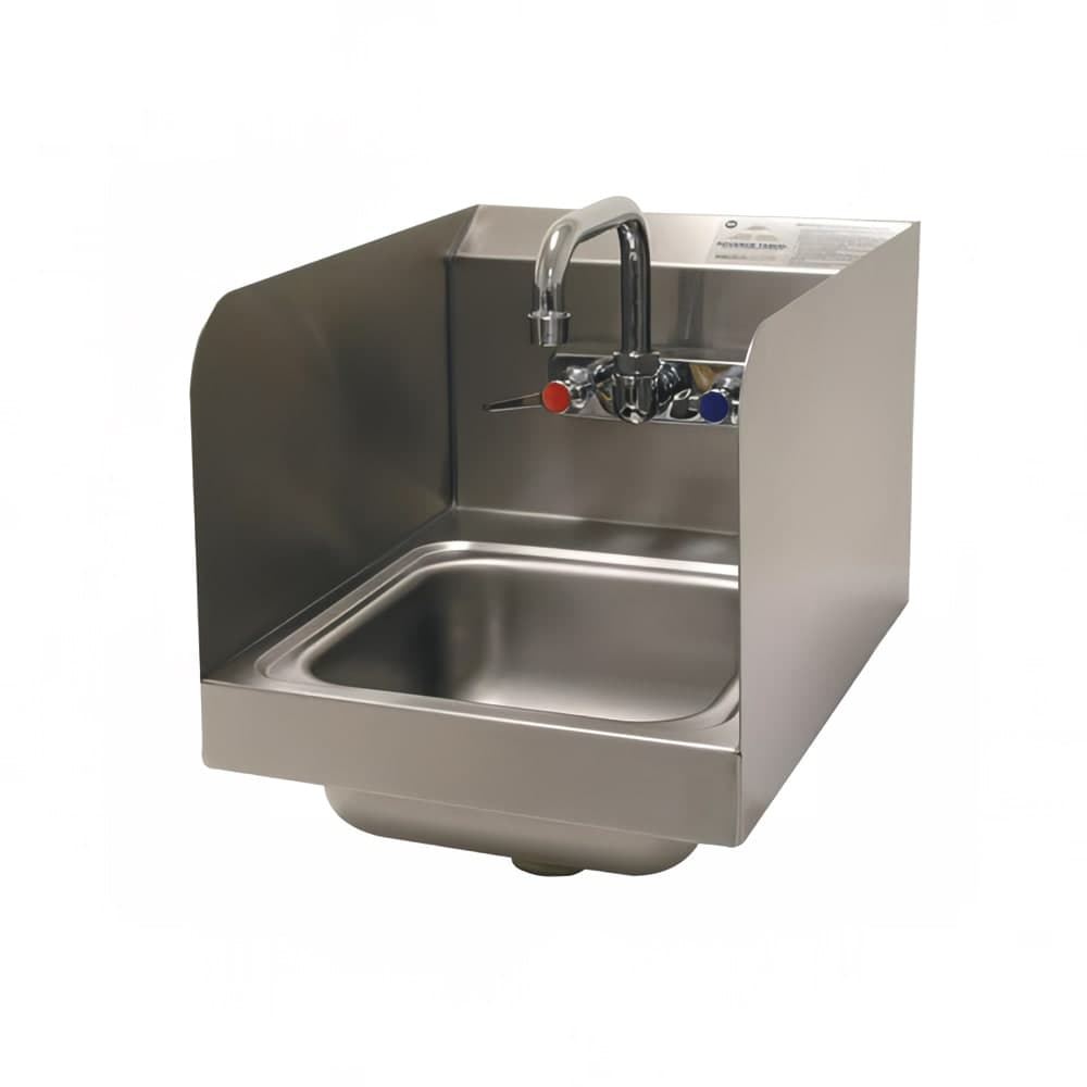 Advance Tabco 7-PS-56 Wall Mount Commercial Hand Sink w/ 9"L x 9"W x 5"D Bowl, Side Splashes