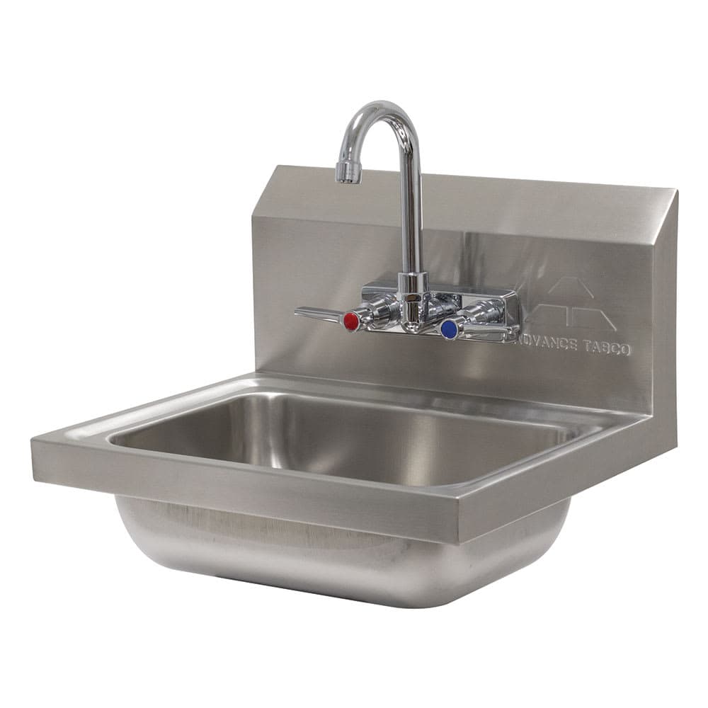 Advance Tabco 7-PS-60 Wall Mount Commercial Hand Sink w/ 14"L x 10"W x 5"D Bowl, Basket Drain