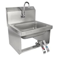 Advance Tabco 7-PS-63 Wall Mount Commercial Touchless Hand Sink w/ 9"L x 9"W x 5"D Bowl, Knee Valve thumbnail 2