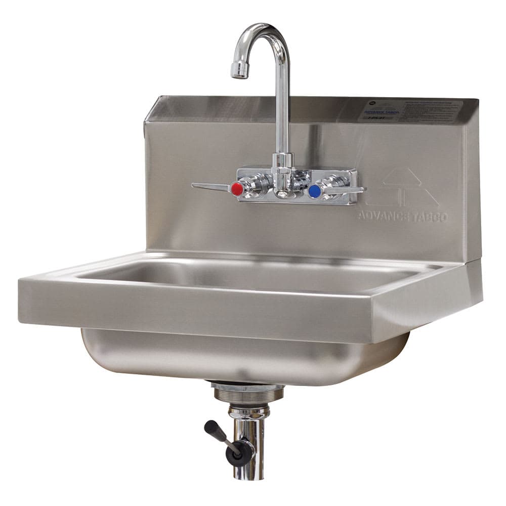 Advance Tabco 7-PS-67 Wall Mount Commercial Hand Sink w/ 14"L x 10"W x 5"D Bowl, Lever Drain