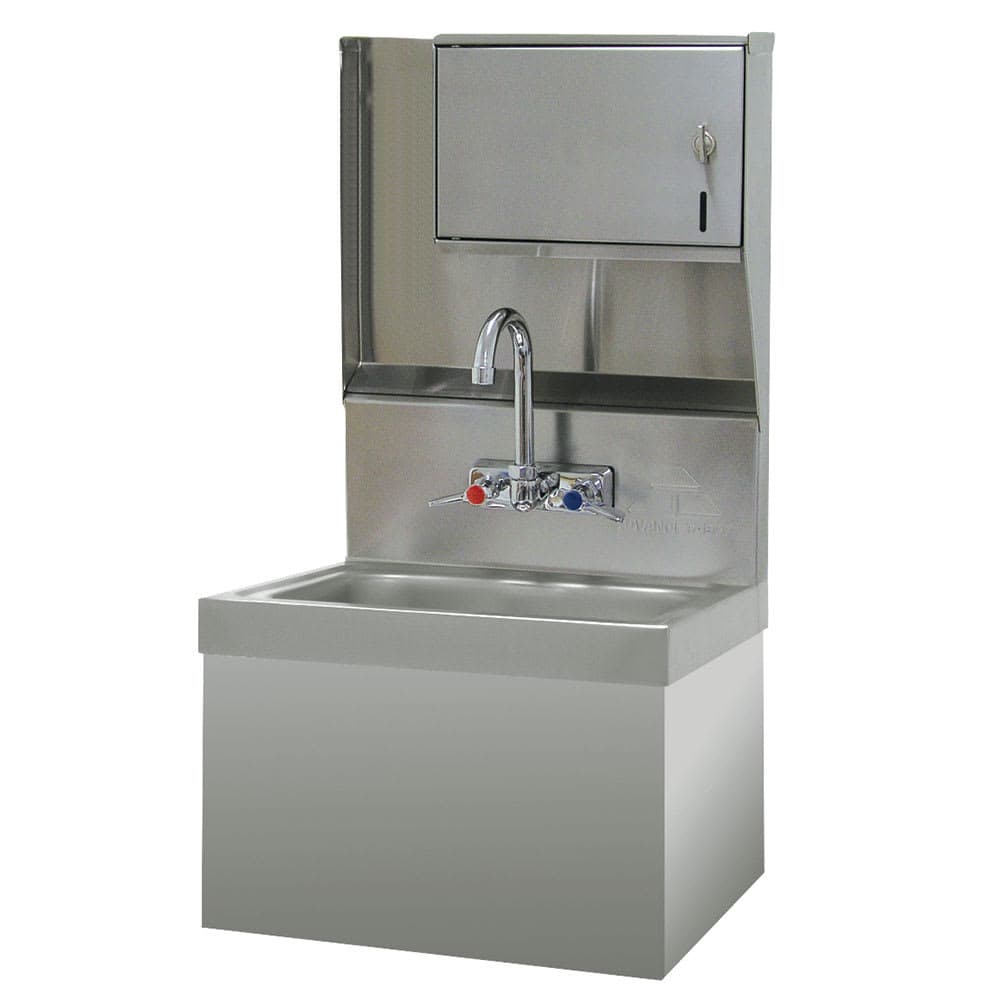 Advance Tabco 7-PS-727 Wall Mount Commercial Hand Sink w/ 14"L x 10"W x 5"D Bowl, Gooseneck Faucet
