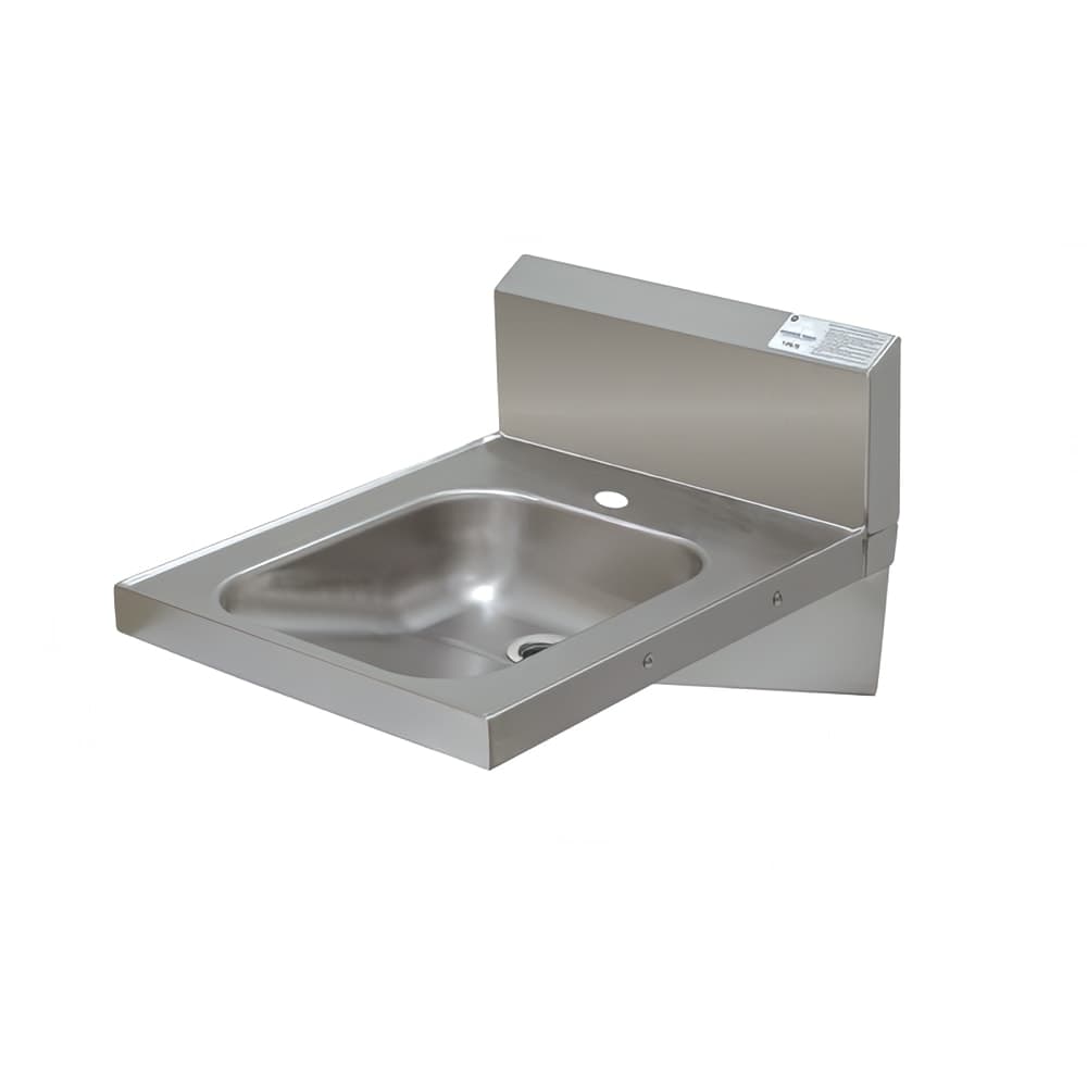 Advance Tabco 7-PS-751 Wall Mount Commercial Hand Sink w/ 14"L x 16"W x 5"D Bowl, No Faucet