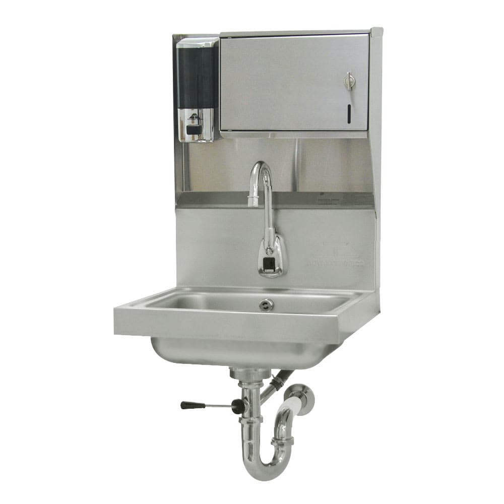 Advance Tabco 7-PS-81 Wall Mount Commercial Touchless Hand Sink w/ 14"L x 10"W x 5"D Bowl, Electronic Faucet