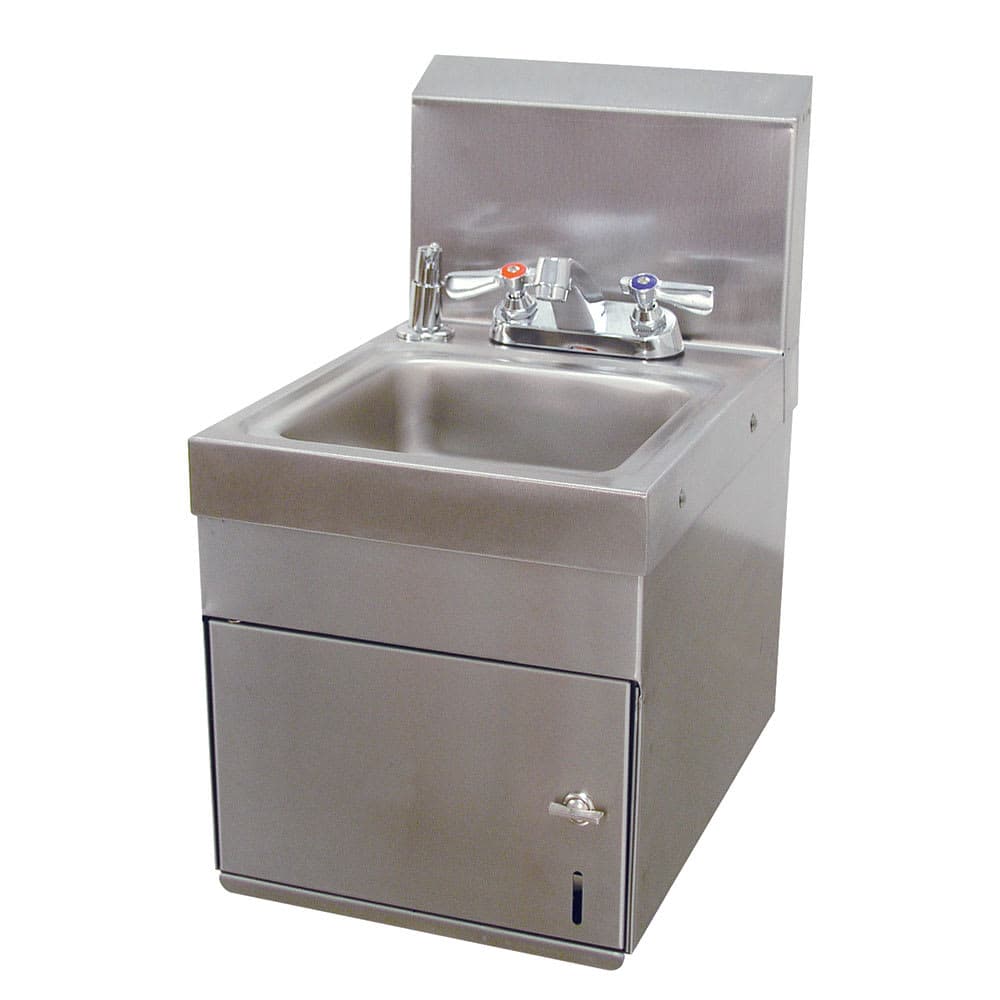 Advance Tabco 7-PS-88 Wall Mount Commercial Hand Sink w/ 9"L x 9"W x 5"D Bowl, Soap Dispenser
