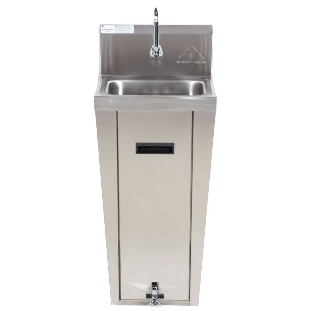 Advance Tabco 7-PS-90-1X Pedestal Commercial Touchless Hand Sink w/ 14"L x 10"W x 5"D Bowl, Gooseneck Faucet