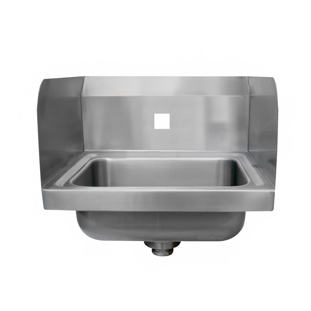 Advance Tabco 7-PS-EC-SPNF Wall Mount Hand Sink w/ 14"L x 10"W x 5"D Bowl, Side Splashes