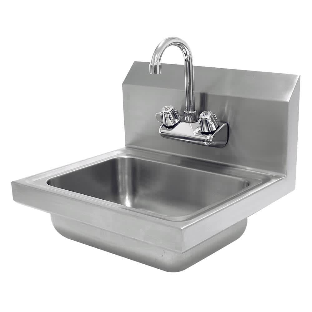 Advance Tabco 7-PS-EC Wall Mount Commercial Hand Sink w/ 14"L x 10"W x 5"D Bowl, Basket Drain