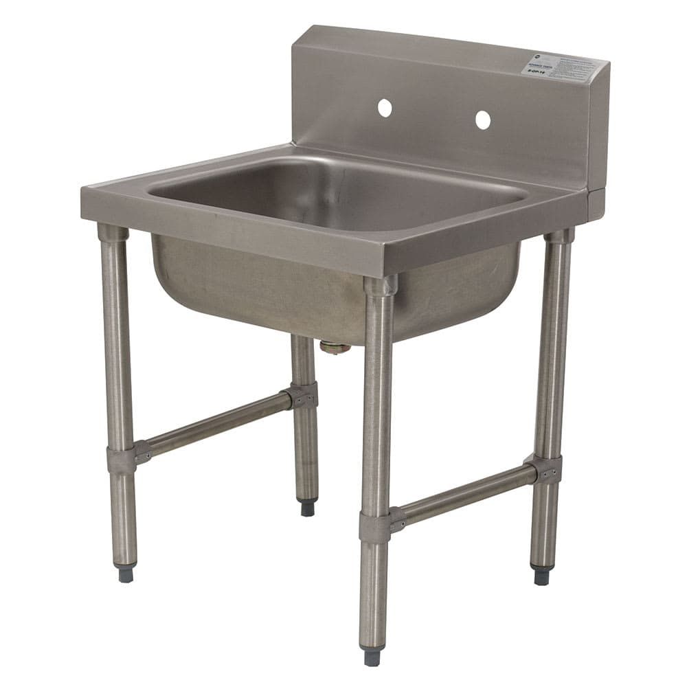 Advance Tabco 8-OP-16 Standing Mop Sink w/ 8"D Bowl, Basket Drain