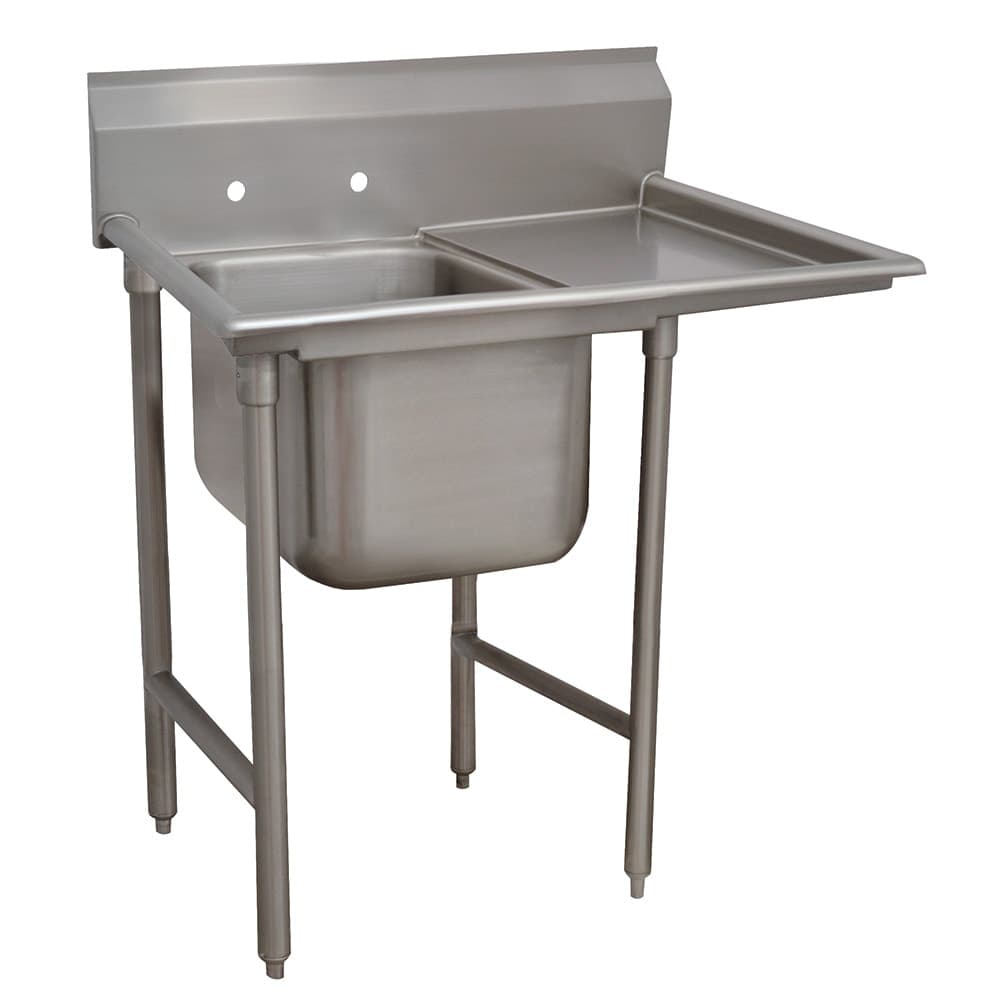 Advance Tabco 9-1-24-18R 40" 1 Compartment Sink w/ 16"L x 20"W Bowl, 12" Deep