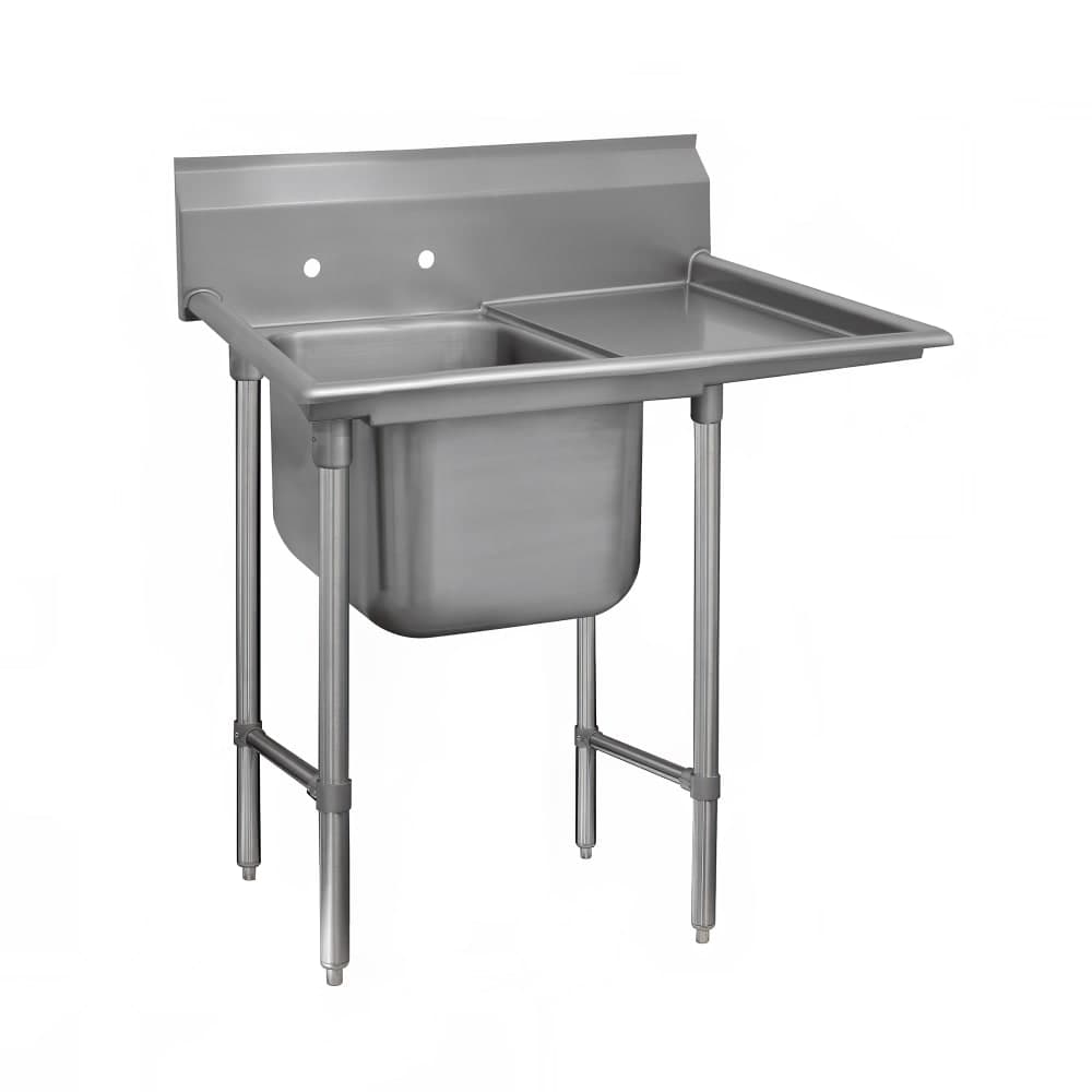 Advance Tabco 9-1-24-24R 46" 1 Compartment Sink w/ 16"L x 20"W Bowl, 12" Deep