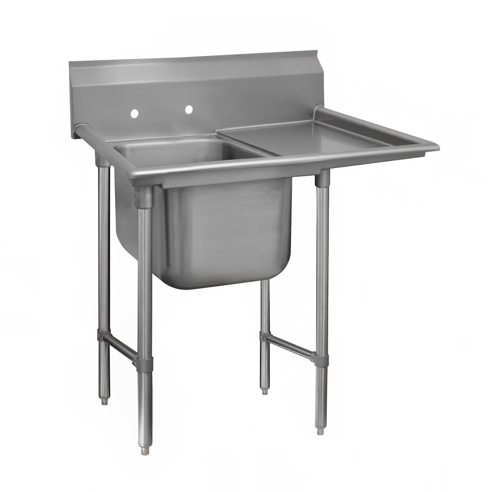 Advance Tabco 9-21-20-18RL 58" 1 Compartment Sink w/ 20"L x 20"W Bowl, 12" Deep