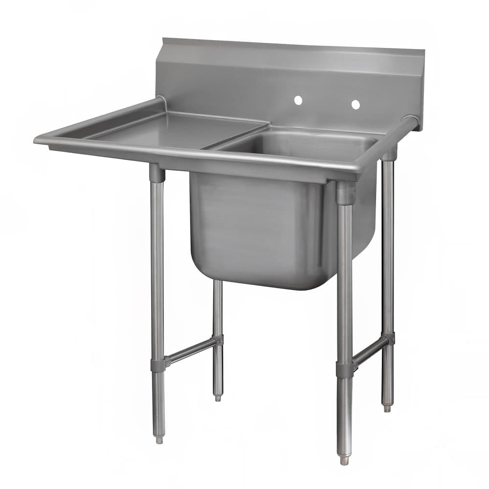 Advance Tabco 9-21-20-24L 50" 1 Compartment Sink w/ 20"L x 20"W Bowl, 12" Deep