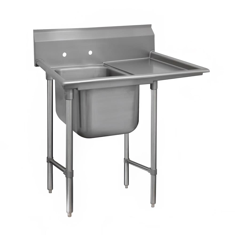 Advance Tabco 9-21-20-24R 50" 1 Compartment Sink w/ 20"L x 20"W Bowl, 12" Deep
