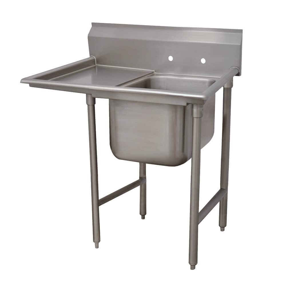 Advance Tabco 93-1-24-18L 40" 1 Compartment Sink w/ 16"L x 20"W Bowl, 12" Deep