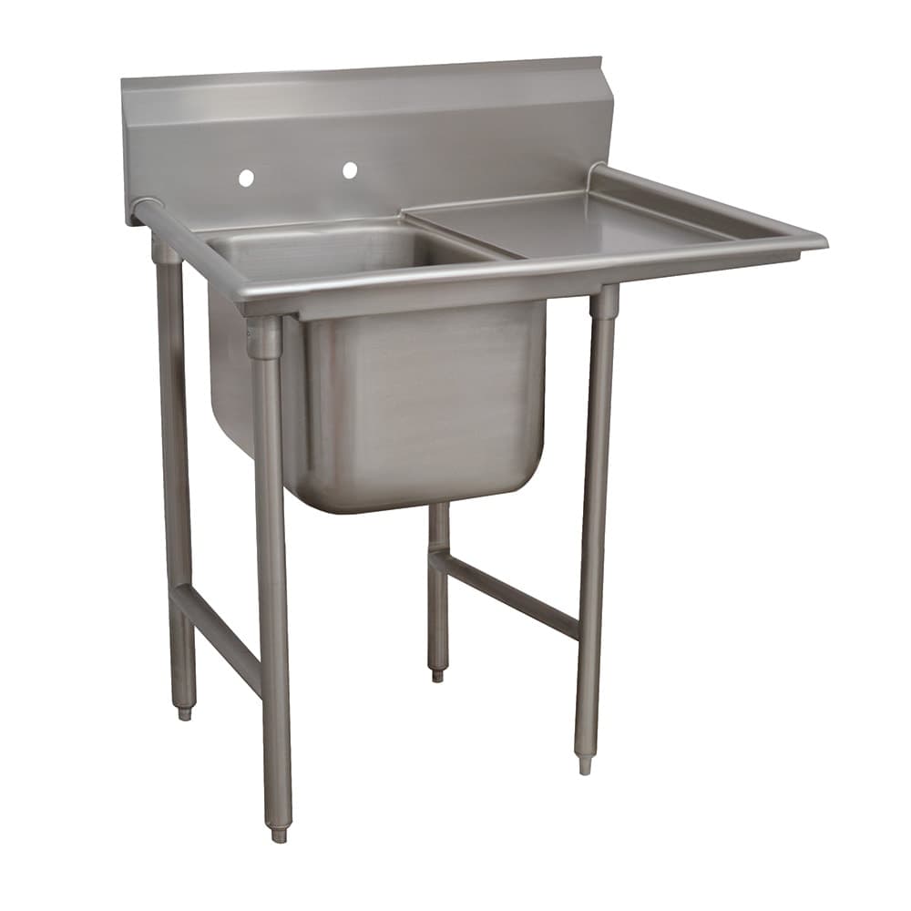 Advance Tabco 93-1-24-18R 40" 1 Compartment Sink w/ 16"L x 20"W Bowl, 12" Deep