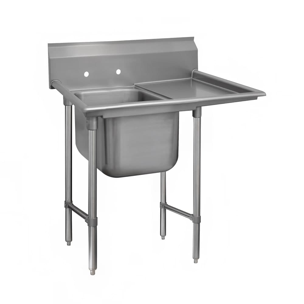 Advance Tabco 93-1-24-36R 58" 1 Compartment Sink w/ 16"L x 20"W Bowl, 12" Deep