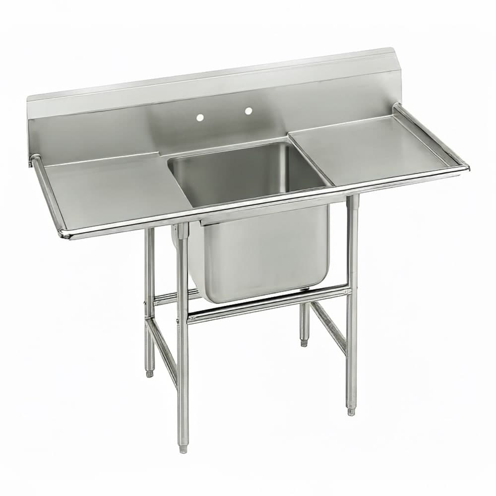 Advance Tabco 93-1-24-36RL 90" 1 Compartment Sink w/ 16"L x 20"W Bowl, 12" Deep