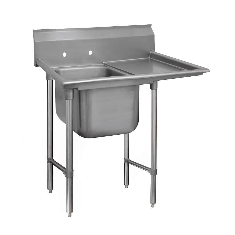 Advance Tabco 9-41-24-24R 54" 1 Compartment Sink w/ 24"L x 24"W Bowl, 12" Deep