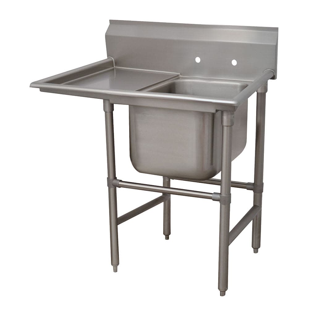 Advance Tabco 94-41-24-24L 54" 1 Compartment Sink w/ 24"L x 24"W Bowl, 14" Deep