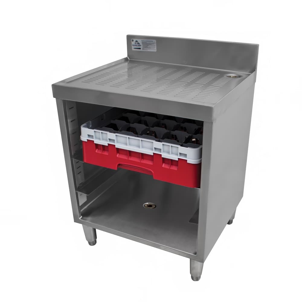 Advance Tabco CRCR-24-X 24" Closed Glass Rack Cabinet w/ 3 Pair Rack Glides, Stainless