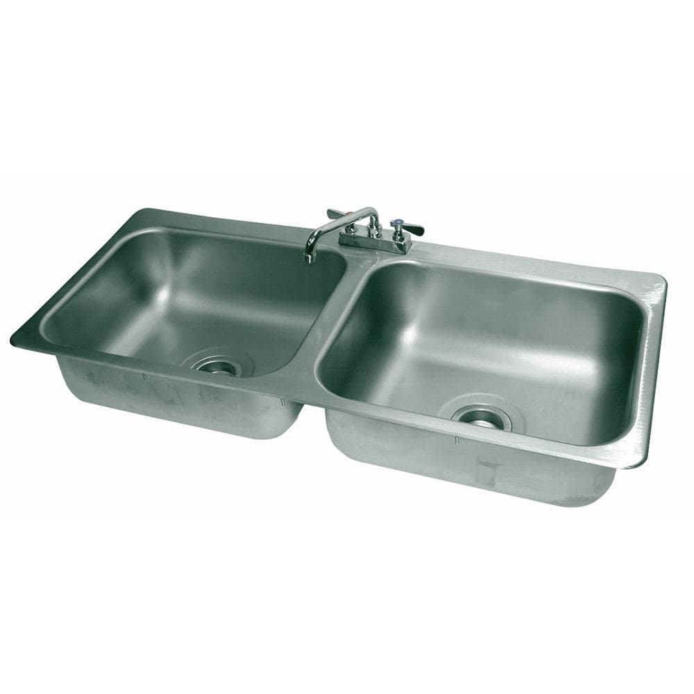 Advance Tabco DI-2-208 (2) Compartment Drop-in Sink - 20" x 16", Drain Included