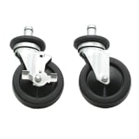 Advance Tabco EC-25 5" Stem Caster Set - 2 Brakes, 4 Doughnut Bumpers, Rubber thumbnail 3