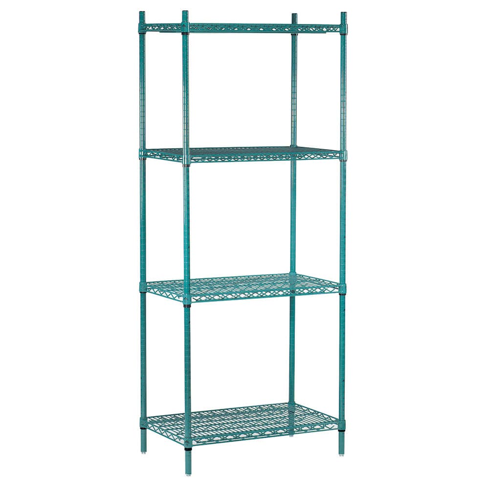 Advance Tabco EGG-2436 36" NSF 4-Tier Epoxy Coated Wire Shelf Kit - 24"W, 74"H