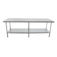 Advance Tabco ELAG-248-X 96" 16 ga Work Table w/ Undershelf & 430 Series Stainless Flat Top thumbnail 3