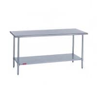 Advance Tabco ELAG-308-X 96" 16 ga Work Table w/ Undershelf & 430 Series Stainless Flat Top thumbnail 2