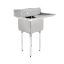 Advance Tabco FE-1-1620-18R 1 Compartment Sink w/ 16"W x 20"L Bowl, 12" Deep thumbnail 2