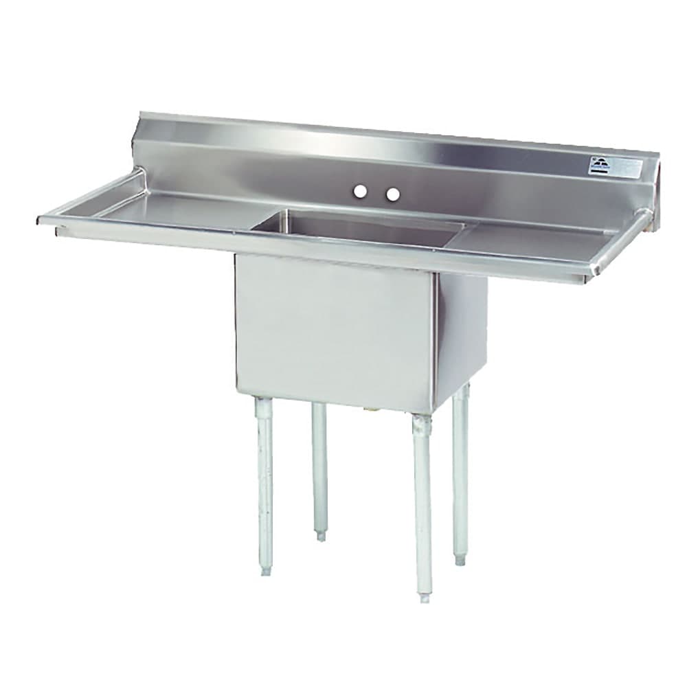 Advance Tabco FE-1-1812-18RL 54" 1 Compartment Sink w/ 18"L x 18"W Bowl, 12" Deep