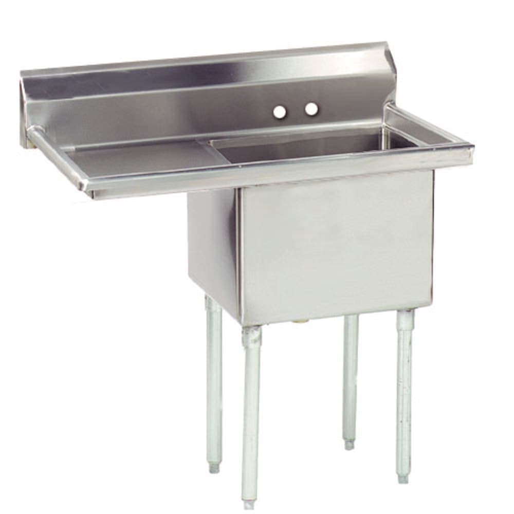 Advance Tabco FE-1-1824-24L 45" 1 Compartment Sink w/ 18"L x 24"W Bowl, 14" Deep