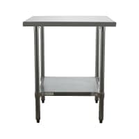 Advance Tabco FLAG-243-X 36" 16 ga Work Table w/ Undershelf & 430 Series Stainless Top, 1 1/2" Backsplash thumbnail 2