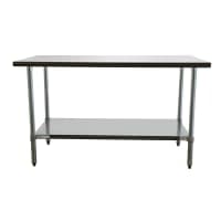 Advance Tabco FLAG-245-X 60" 16 ga Work Table w/ Undershelf & 430 Series Stainless Top, 1 1/2" Backsplash thumbnail 3