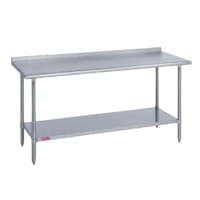 Advance Tabco FLAG-303-X 36" 16 ga Work Table w/ Undershelf & 430 Series Stainless Top, 1 1/2" Backsplash thumbnail 2