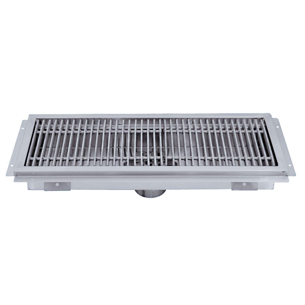 Advance Tabco FRG-24 Floor Water Receptacle - Subway Grating, 12" x 24" x 2", 14 ga 304 Stainless