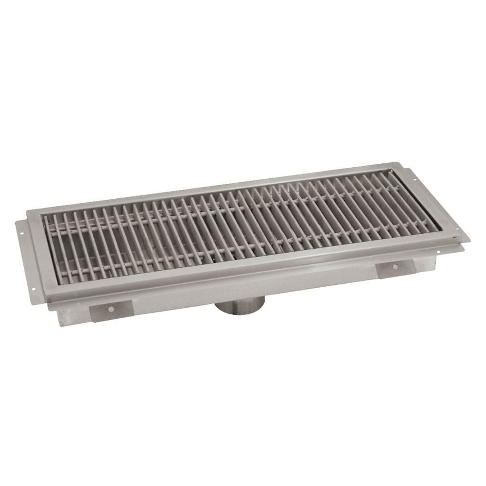 Advance Tabco FTG-1224 Floor Trough - Removable Strainer Basket, 12" x 24" x 4", 14 ga 304 Stainless
