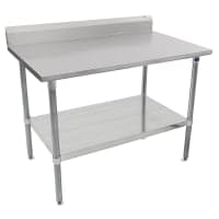Advance Tabco KMG-303 36" 16 ga Work Table w/ Undershelf & 304 Series Stainless Top, 5" Backsplash thumbnail 2