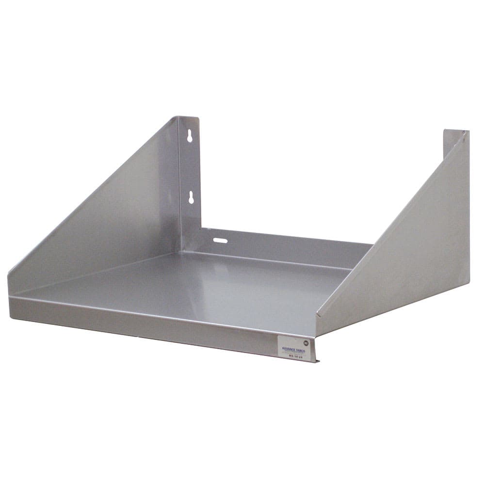 Advance Tabco MS-24-24-EC Solid Wall Mounted Shelf, 24"W x 24"D, Stainless