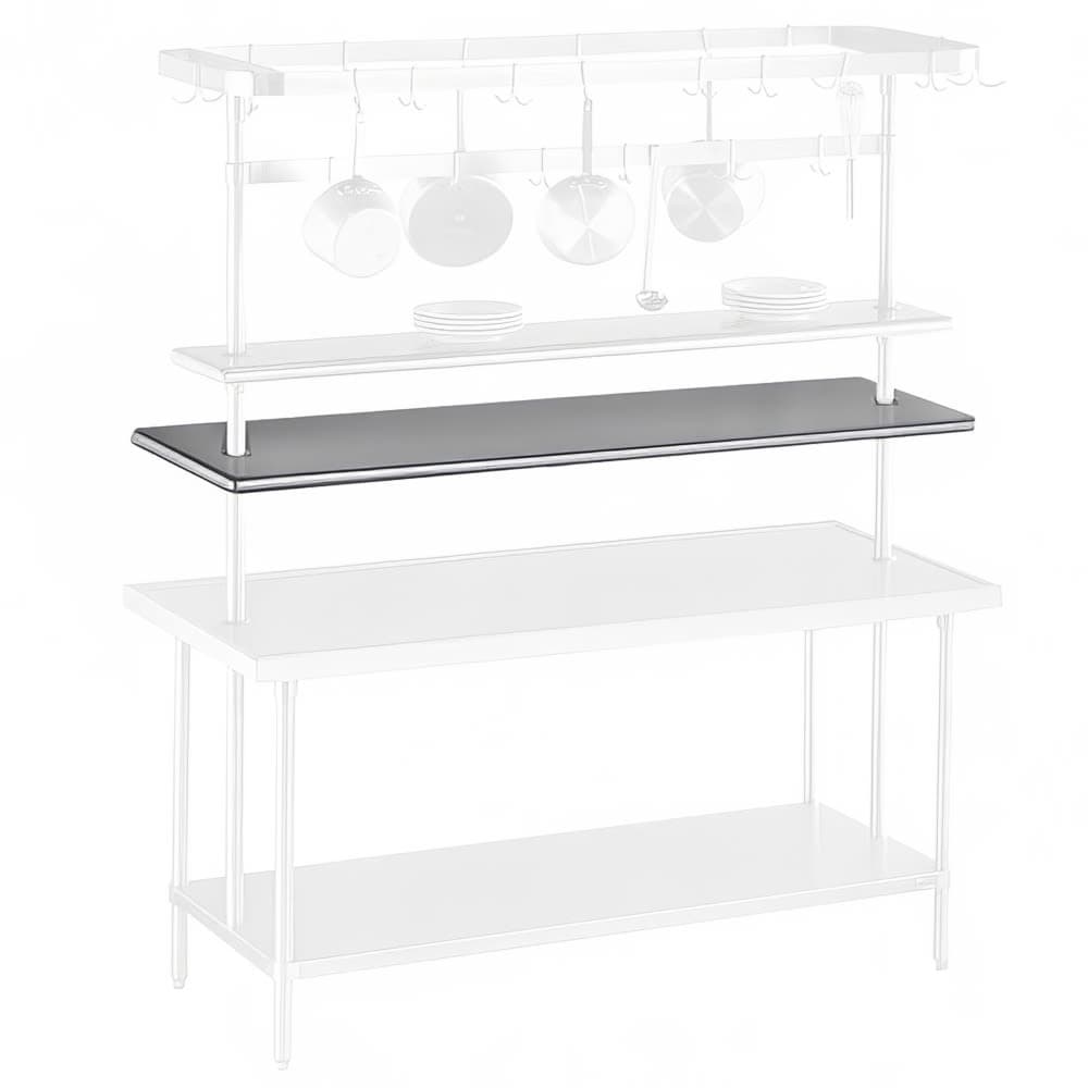 Advance Tabco PT-10-108 108" Table Mount Shelf - 1 Deck, Mid-Mount, 10"L, Stainless
