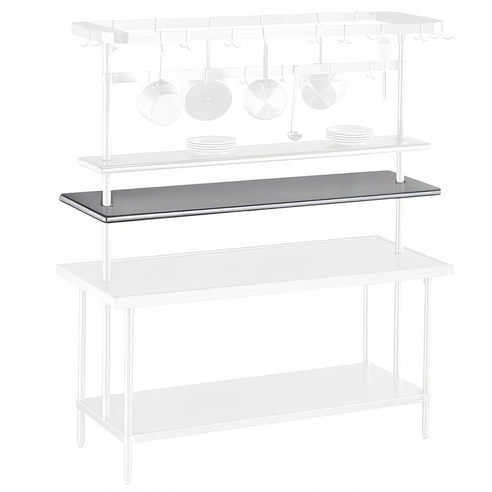 Advance Tabco PT-10-72 72" Table Mount Shelf - 1 Deck, Mid-Mount, 10"L, Stainless