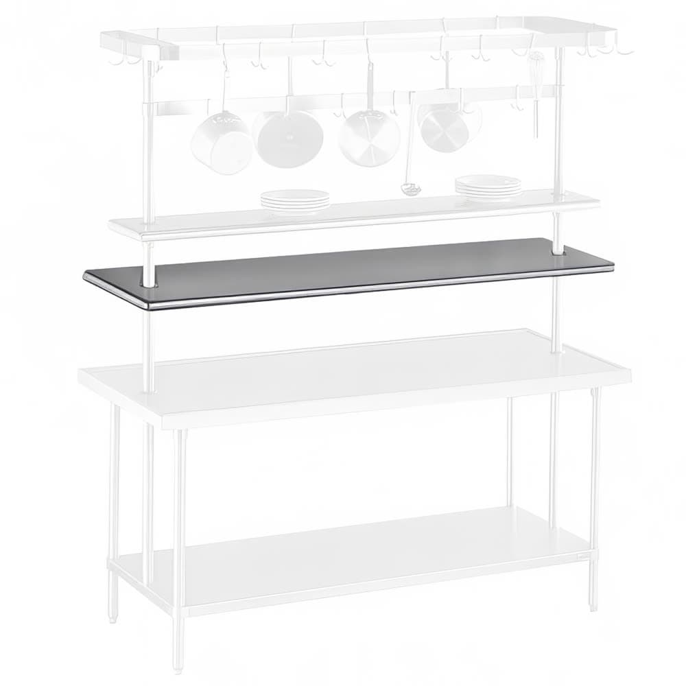 Advance Tabco PT-10-84 84" Table Mount Shelf - 1 Deck, Mid-Mount, 10"L, Stainless