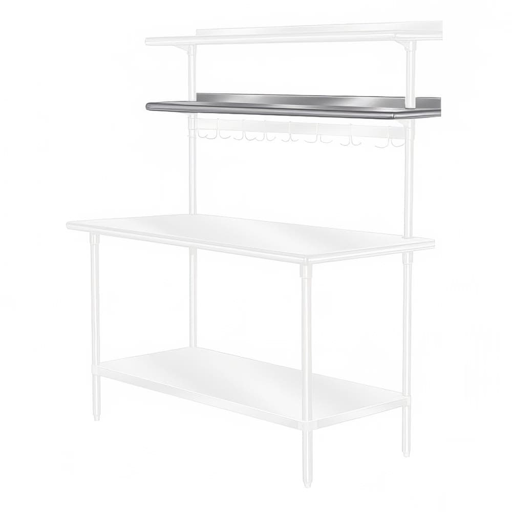 Advance Tabco PT-10R-120 120" Table Mount Shelf - 1 Deck, Rear-Mount, 10"L, Stainless