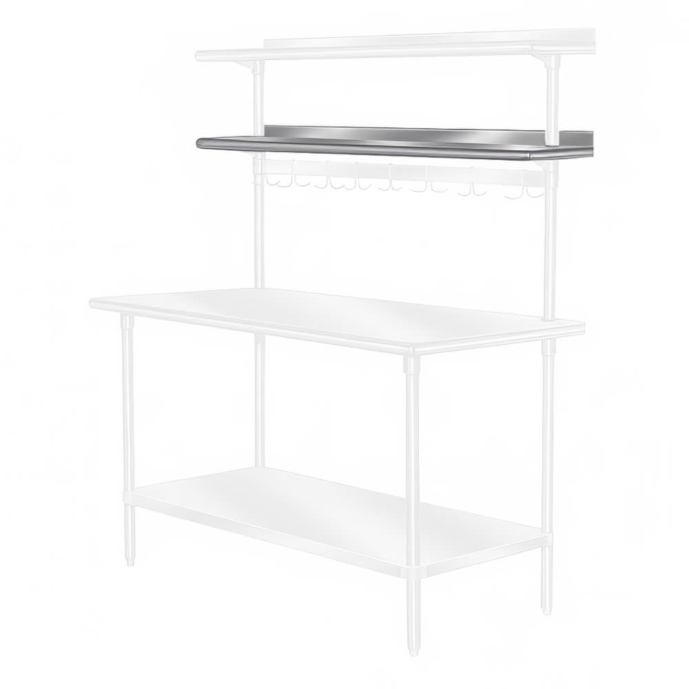 Advance Tabco PT-10R-132 132" Table Mount Shelf - 1 Deck, Rear-Mount, 10"L, Stainless