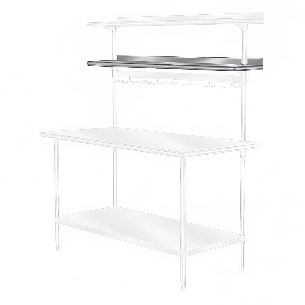 Advance Tabco PT-10R-96 96" Table Mount Shelf - 1 Deck, Rear-Mount, 10"L, Stainless