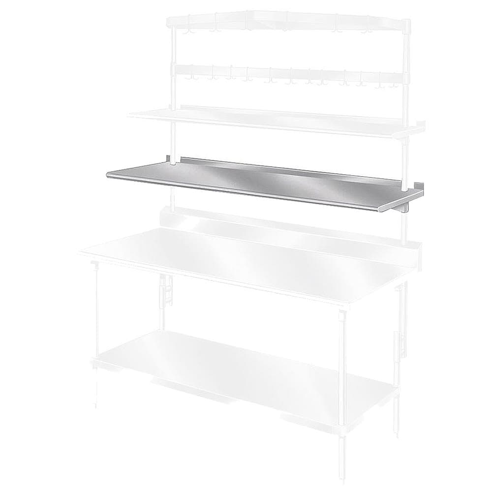Advance Tabco PT-10S-96 96" Table Mount Shelf - 1 Deck, Splash-Mount, 10"L, Stainless