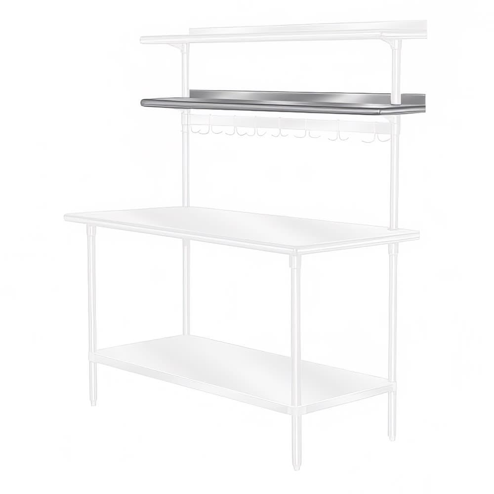 Advance Tabco PT-12R-72 72" Table Mount Shelf - 1 Deck, Rear-Mount, 12"L, Stainless